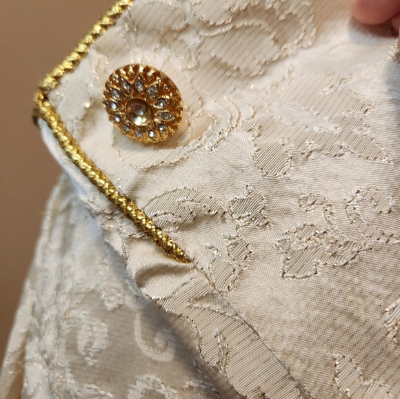 Vintage Jacket, Brocade Fabric, lined, handmade - Picture 4 of 8